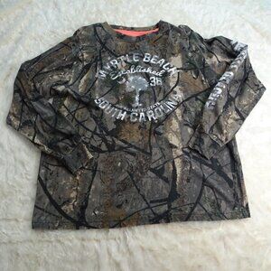US Vintage Myrtle Beach, SC Camo L/S Shirt X-Large